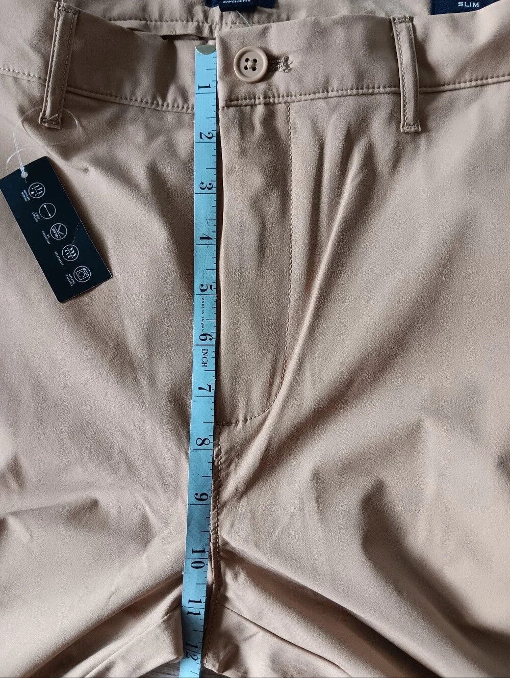 J. Crew Tech Flex Pant Performance Chinos Tapered Leg UPF 50+ Slim 38 x 34 Tan